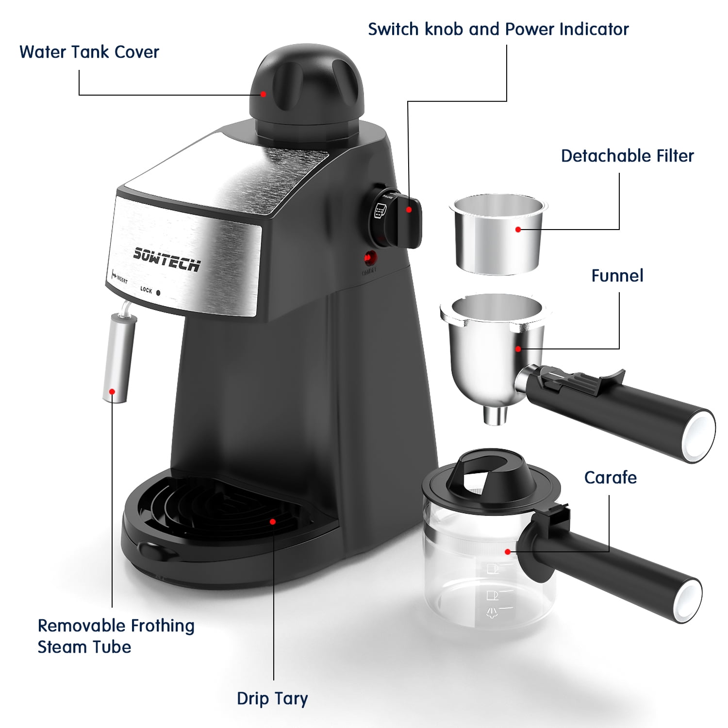 Sowtech Espresso Machine Replacement Carafe