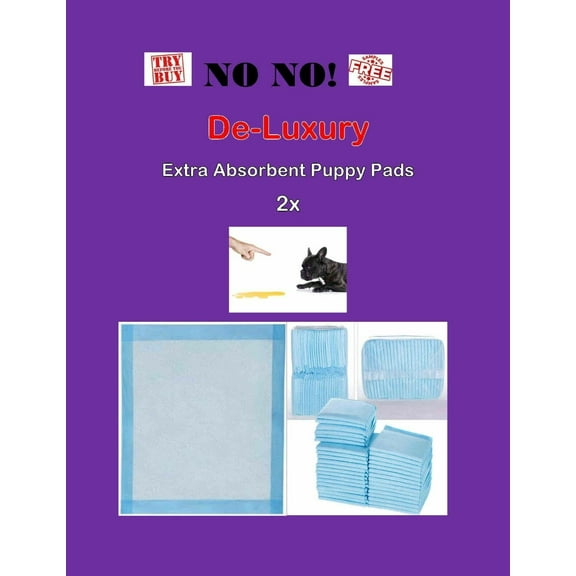 150 XL Extra Absorbent De-Luxury 2x Puppy Training Pee Piddle Pads 23x36"