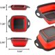 thumbnail image 2 of Colador Cuadrado Plegable con Asas - Rojo Coladores de Cocina Cuadrados de Silicona con Asas de Plástico Colador de Cocina Plegable Perfecto para Escurrir Pasta Verduras y Frutas Rojo, 2 of 9