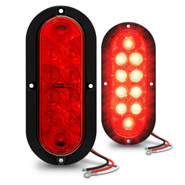 Kit de luces traseras TRUE MODS LED ovaladas rojas de 6 pulgadas