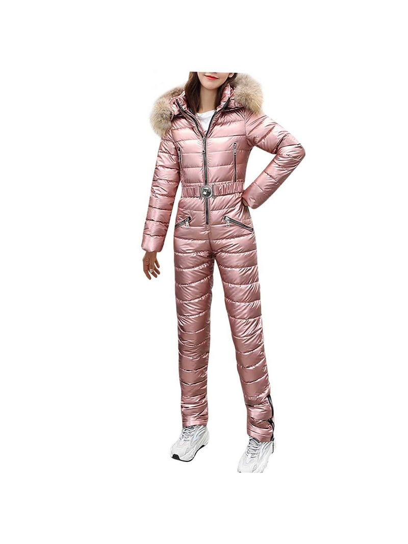 Women Solid Casual Thick Hot Snowboard Skisuit Outdoor Sports Zipper Padded Jumpsuit Hooded Ski Suit Heated Vest 4xl Denim Coat plus Size Space Hood Full Zip Hoodie plus Size Woman Duster -