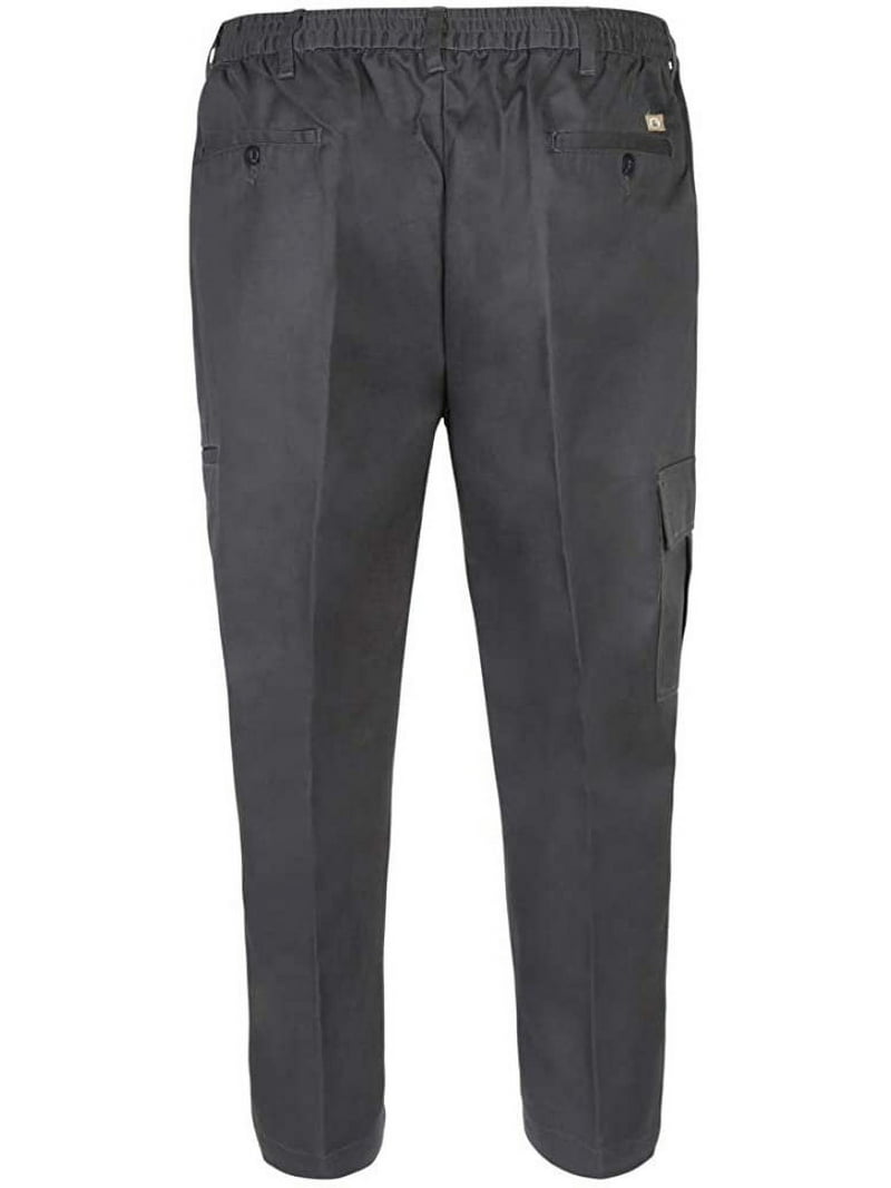 AKA Wrinkle Free Men's Full Elastic Waist Twill Casual Pant