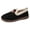 Black, variant on Women's Plush Casual Shoes Winter Warm Slip On Ankle Booties Soft Sole Comfortable Non Slip House Slippers Beige Size 7