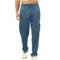 thumbnail image 3 of Giftesty Mens Cargo Pants Clearance Men Solid Casual Pockets Outdoor Straight Type Fitness Pants Sport Pants Trousers, 3 of 8