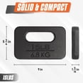 thumbnail image 2 of Placa De Ruck de Hierro Fundido, Multi Pesos Disponibles 10-45 LB, Plato para Rucking, Sentadillas, Entrenamiento de Fuerza, para Entrenamiento al Aire Libre con Discos de Peso, Negro 15lbs, 2 of 6