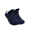 thumbnail image 2 of Women's Slipper Socks, Czzoypi Super Soft Warm Fleece-Lined Winter Socks, Non-Slip Gripper Sole Fuzzy Socks for Women Machine Washable Gift, Black, 2 of 3