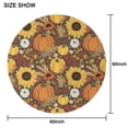 thumbnail image 6 of Fall Pumpkins Sunflowers Autumn Pattern Round Tablecloth 60" X 60",Wrinkle Wipeable Table Cloth for Kitchen Dining Room Picnic Patio Party, 6 of 6