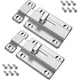 thumbnail image 1 of pernos de puerta, pestillo de puerta de acero inoxidable, bloqueo de pestillo de seguridad con 12 tornillos para puertas empotradas, dormitorio, baño, inodoro, 1 of 5