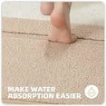 thumbnail image 3 of PABUBE Traditional Soft Khaki Microfiber Shag Bath Mat, 24"x43", Non-Slip and Absorbent Bathroom Rug for Bathroom Floor, Quick Dry, Machine Washable, 3 of 11