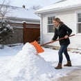 thumbnail image 4 of Manganese Steel Snow Shovel - Heavy-Duty Outdoor Ice Tool, Sharp Durable Blade, Sturdy Wooden Handle, Ergonomic Design, Suitable for Driveway Snow Cleaning, Corrosion-Resistant, 1pc, 4 of 6
