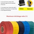 thumbnail image 4 of Gamvdout Heat Shrink Tubing, 12mm-210mm Dia 21mm-340mm Flat Width 2:1 Shrinkable Tube Wraps Electric Insulation Wire Bundling 1m - Black/Blue/Green/Red/Yellow ), 4 of 5