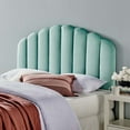 thumbnail image 2 of Headboard, Twin Size, Velvet, Blue, Modern Contemporary Urban Design, Bedroom Master Guest Suite, 2 of 9