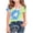 Green, variant on Yellow Tie Dye Shirt for Girls, Sunny Spiral Pattern Soft Polyester Spandex Short Sleeve Crew Neck Tee, Summer Top for Little Girls Big Girls,Size 5-6 T