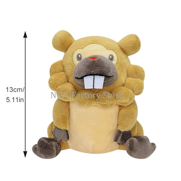 Plush Toys Fit Bidoof Soft Stuffed Toys Japan Movie Anime Bidoof Bibarel Dolls Cute Christmas Birthday Children Gifts 13cm Bidoof
