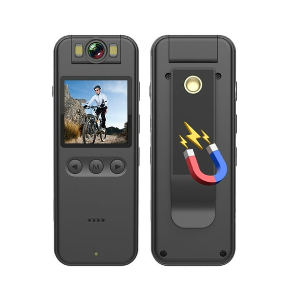 Camcorder,Rotatable Lens Body Cam Camera With Video Body Audio And 180° Rotatable Body Camera And Video Clip Stand Rotatable 2k Lens Stand Law Video Rotatable Law Camera Cam Wifi Camera Clip 2k