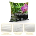thumbnail image 4 of Orinice Orchid Graphic Decorative Cushion Throw Pillow Cover for Home, Sofa, Bedroom - Square Pillow Case 1PC 24x24in, 4 of 5