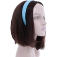 thumbnail image 3 of Motique Accessories 1 inch Wide Suede like Headband Solid Hair Band for Women and Girls (Light Blue), 3 of 4