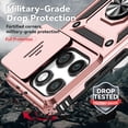 thumbnail image 6 of HCTian Compatible with Motorola Moto Edge 2025 Case with HD Screen Protector & Slide Camera Cover & Rotated Ring Kickstand, [Military-Grade] Phone Case for Moto Edge 2025, 6 of 8