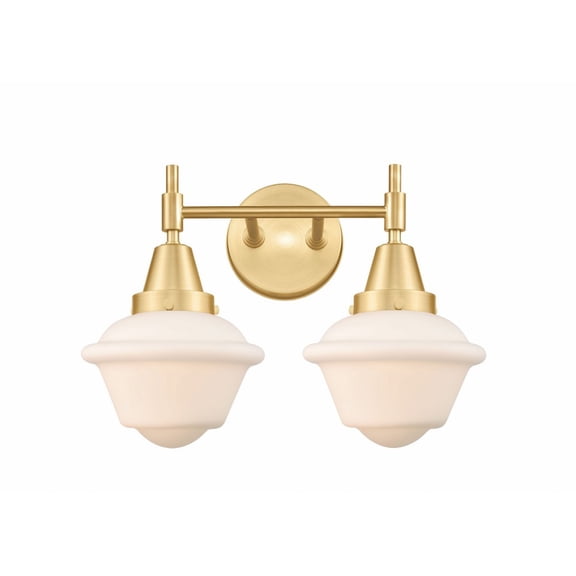 447-2W-SG-G531 Innovations Lighting Oxford - 2 Light Bath Vanity-11 Inches Tall and 16.5 Inches Wide-Satin Gold Finish-Matte White Glass Color