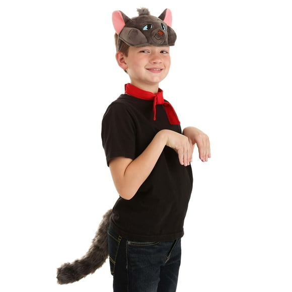 Serre-tête en Peluche Berlioz pour Adulte Aristocats, Ensemble Collier et Queue