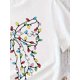 thumbnail image 3 of Women's Relaxed Fit Casual T-Shirt , Short Sleeve, Vibrant Colorful Bow Print Design, Perfect for Summer outings and Daily Wear Tee Tee For adult, Men, Women, Teen, Teenager, adolescent, Youth, 3 of 4