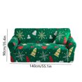 thumbnail image 3 of Christmas Sofa Cover, Santa Claus Slipcover, Festive Red Elastic Couch Protector for Living Room, Machine Washable Polyester Stretchable Printed Sofa Slip Cover, 3 of 8
