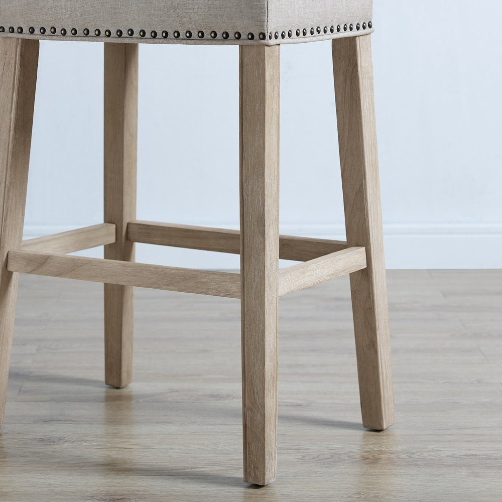Roundhill Furniture CoCo 29" Bar Stool, Tan, Set of 2