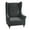 Grey, variant on LKJYER Velvet Wingback Chair Slipcover 1 Piece Armchair Covers Stretch Wing Chair Covers Non-Slip Furniture Protector