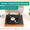 thumbnail image 5 of Electrohome Montrose Vinyl Record Player 2-Speed Belt-Drive Turntable, with Audio-Technica Stylus, Speed Control Motor, Built-in Preamp, Wood Plinth, Anti-resonant Platter, Auto-Stop (RR35), 5 of 9