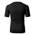 thumbnail image 4 of H2H Mens Basic Fashion Premium Washing Soft Cotton Blend V-neck T-shirst BLACK US 2XL/Asia 3XL (CMTTS0197), 4 of 6