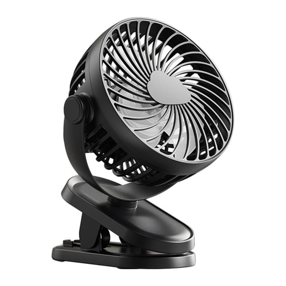 AMERTEER Quiet Cooling Clip Desktop Stroller Fan for Outdoor Travel (Dark Blue)