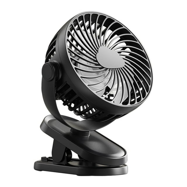 Quiet Cooling Clip Desktop Stroller Fan for Outdoor Travel (Dark Blue)