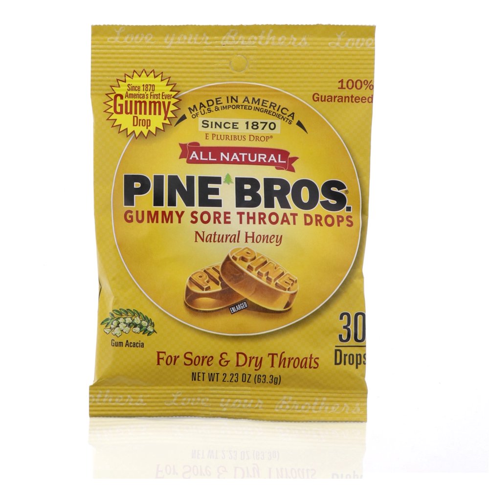 Pine Bros. Softish Throat Drops Value Pack, Natural Honey, 30 ea (Pack