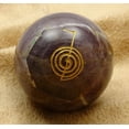 thumbnail image 2 of Harmonize Symbols Lace Amethys Stone Sphere Ball Engraved Balancing Reiki Healing Stone, 2 of 4