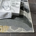 thumbnail image 4 of SAFAVIEH Barbados Tropical Leaves Outdoor Area Rug, 5'3" x 7'6", Grey/Gold, 4 of 7