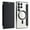 Black, variant on Feishell Flip Case for Samsung Galaxy S24 Ultra with Camera Lens Protect Film,Magnetic Closure PU Leather Folio Case with RFID Blocking Card Slots Luxury Plating Transparent Phone Cover,Black