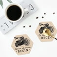 thumbnail image 5 of Bingfone Vintage Let The Adventure Begin Leather Drinks Coasters With Set Of 6,Suitable For Home Kitchen,Coffee Cup Coasters Home Gift, 5 of 9