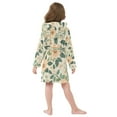 thumbnail image 7 of FORMRS Niños Bathrobe Unisex Hooded Robe Soft Plush Pajamas Sleepwear, Size 10-12T, Floral Design, 7 of 7