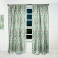 thumbnail image 2 of Designart 'Botanical Floral Retro IX' Mid-Century Modern Curtain Panel, 2 of 5
