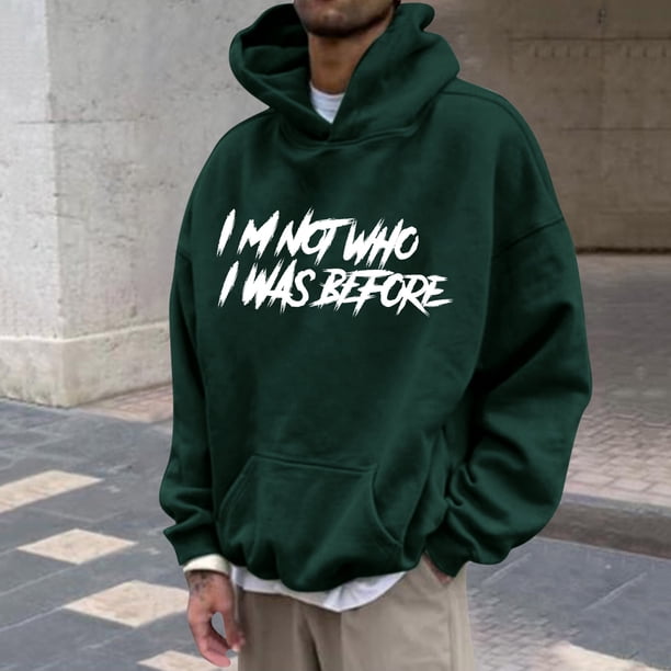 Sudadera con capucha para hombre, sudadera con capucha con letras estampadas, jersey de manga larga, sudadera con capucha, blusa para hombre