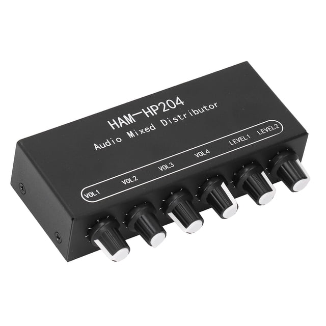 Mezclador De Línea Estéreo, Distribuidor De Mezclador Estéreo Antiinterferencias De Amplia Aplicación Para Guitarra Para Micrófono Para Altavoz