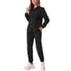 thumbnail image 4 of INSPIRAR CHIC Conjunto de 2 Piezas para Mujeres Traje de Pana Casual Chaqueta de Manga Larga con Botones y Pantalones con Bolsillos XS Negro, 4 of 5