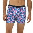 thumbnail image 2 of Men'S Boxer Briefs, Pink Blue Flower Skull Soft And Breathable Mens Underwear Boxer Briefs With Widen Waist, 2 of 2