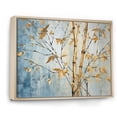 thumbnail image 2 of Designart "Blue Bamboo With Gold V" Bamboo Floater Framed Canvas Art Print, 2 of 5