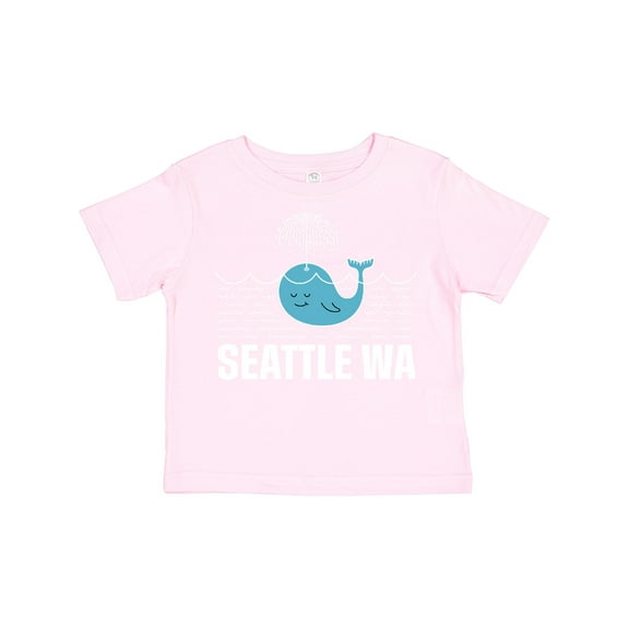 Inktastic Seattle Washington Cute Whale Travel Boys or Girls Toddler T-Shirt