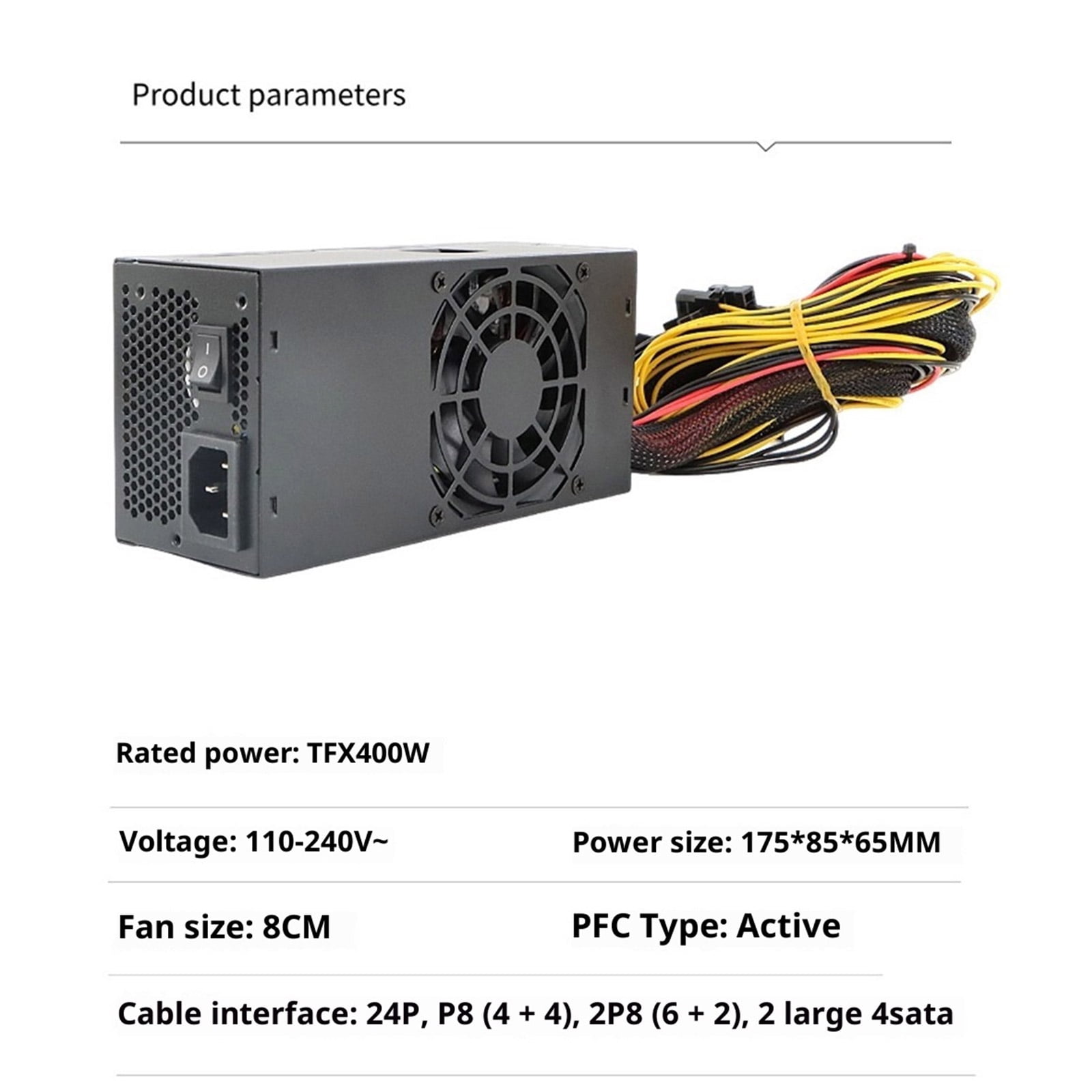 400W Power Supply For Computer Computer TFX Power Supply Unit For Desktop Small PC Case 110-240V