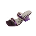 thumbnail image 2 of Wowcloth Women's High Heel Slides - Comfortable Plus Size Solid Color with Transparent and Open Toe Design for Casual Fashion Wear, 2 of 9
