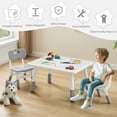 thumbnail image 7 of Toddler Table and 2 Chairs Set, Height Adjustable Kids Table and Chair Set, 31.5''L x 23.6''W, Marble Pattern & Graffiti Desktop, Children Multi-Activity Table for Home/Daycare/Classroom, 7 of 7