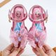 thumbnail image 1 of Zapatos de cuero para niña de dibujos animados Frozen Anna Elsa Princess Kid Casual Children Glitter Crystal Dancing Shoes Bowknot Girl SandalsEUR 27-Plantilla 16.5CM Gao Jinjia LED, 1 of 2