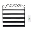 thumbnail image 4 of 5 Tier Metal Tier Nail Polish Rack Wall Mounted Display Organizer Holder Stand Black, 4 of 12